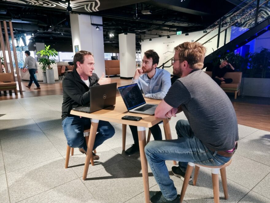 Ryan Kelly, Head of Software Engineering with Andrew Chisholm, Head of AI Platform & Tim Leslie, Senior Software Engineer