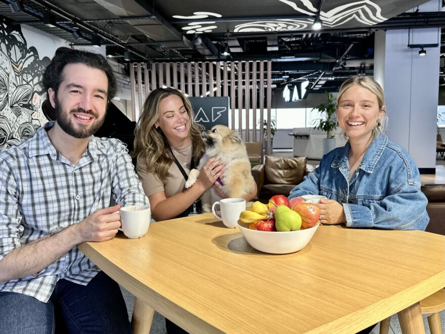 James, Nicola & Sophie at Harrison HQ in Haymarket, Sydney